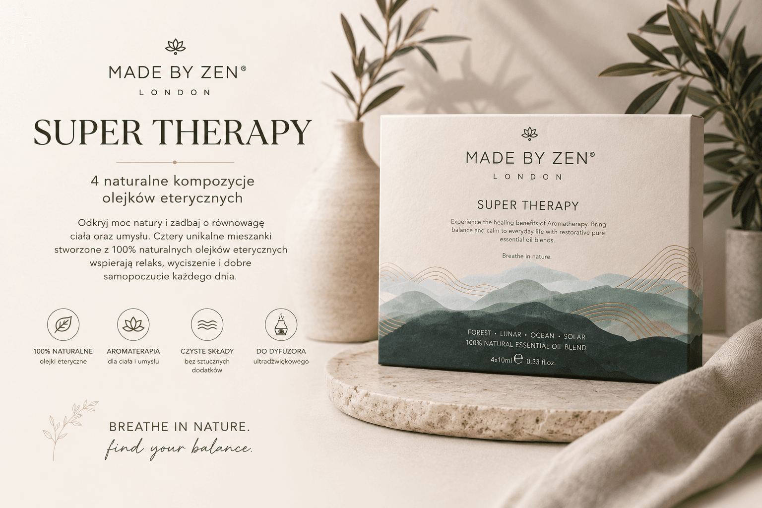 Zestaw Olejków Eterycznych Super Therapy – MADE BY ZEN – inne ujęcie